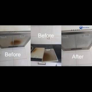 Transforming greasy to gorgeous! ✨ Check out this stunning before and after of our freshly cleaned range hood filters. A clean kitchen starts with the details—let us help you breathe easier while you cook! 🍳💨 #Weschoon #BeforeAndAfter #cleaningmagic